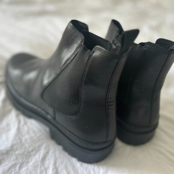 ALDO Alencia Chelsea black leather Men’s Lug Boots size 10.5 - Picture 8 of 9